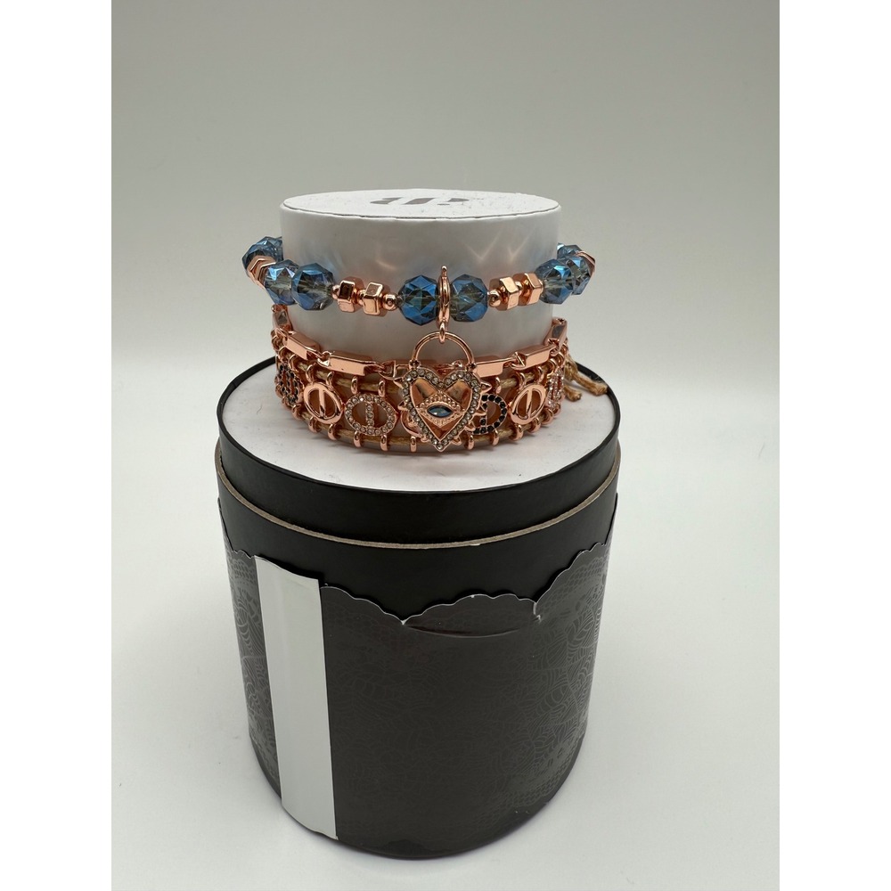 Raise The Spirits In Style Halloween Stacks Rose‎ Gold Bracelet Set